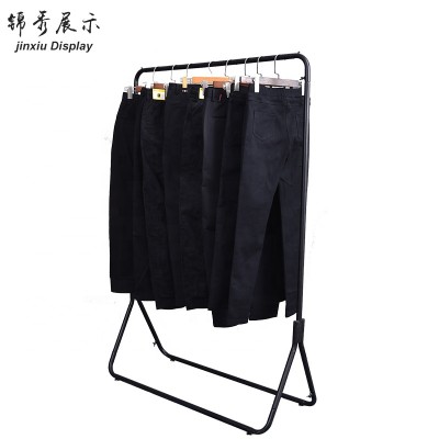 Clothing retail store metal clothing display rack Independent Golden Hanger