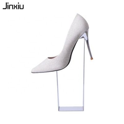 Factory wholesale stainless steel shoe rack display rack women's high-heeled shoes bracket