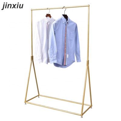 Golden clothing store clothes exhibition Rack store decoration