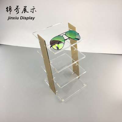 Fashion high quality transparent acrylic glasses display stand multifunctional sunglasses display stand