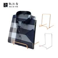 Stainless steel golden shirt display rack, multi-functional desktop shirt storage rack produced by ten years of experience