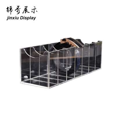 Clear transparent acrylic belt display rack